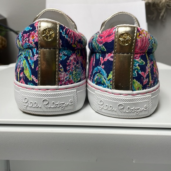 Lily Pulitzer slip on sneakers great condition as seen in picture size 8 - Picture 3 of 4